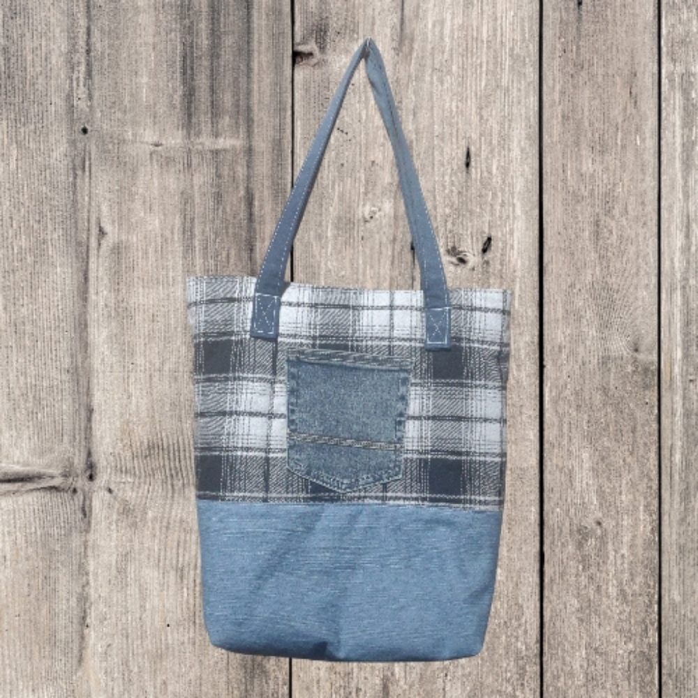 Handmade Upcycled Denim Tote Bag 21